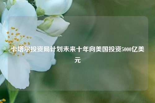 卡塔尔投资局计划未来十年向美国投资5000亿美元  第1张