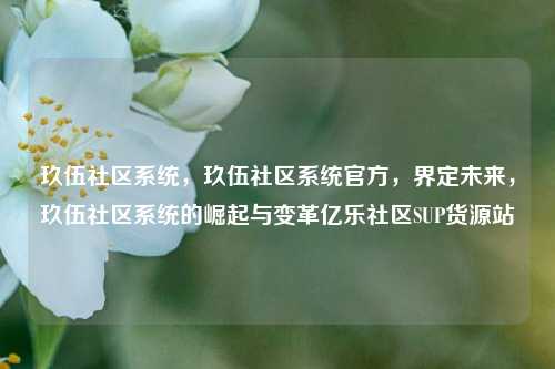 玖伍社区系统，玖伍社区系统官方，界定未来	，玖伍社区系统的崛起与变革亿乐社区SUP货源站  第1张